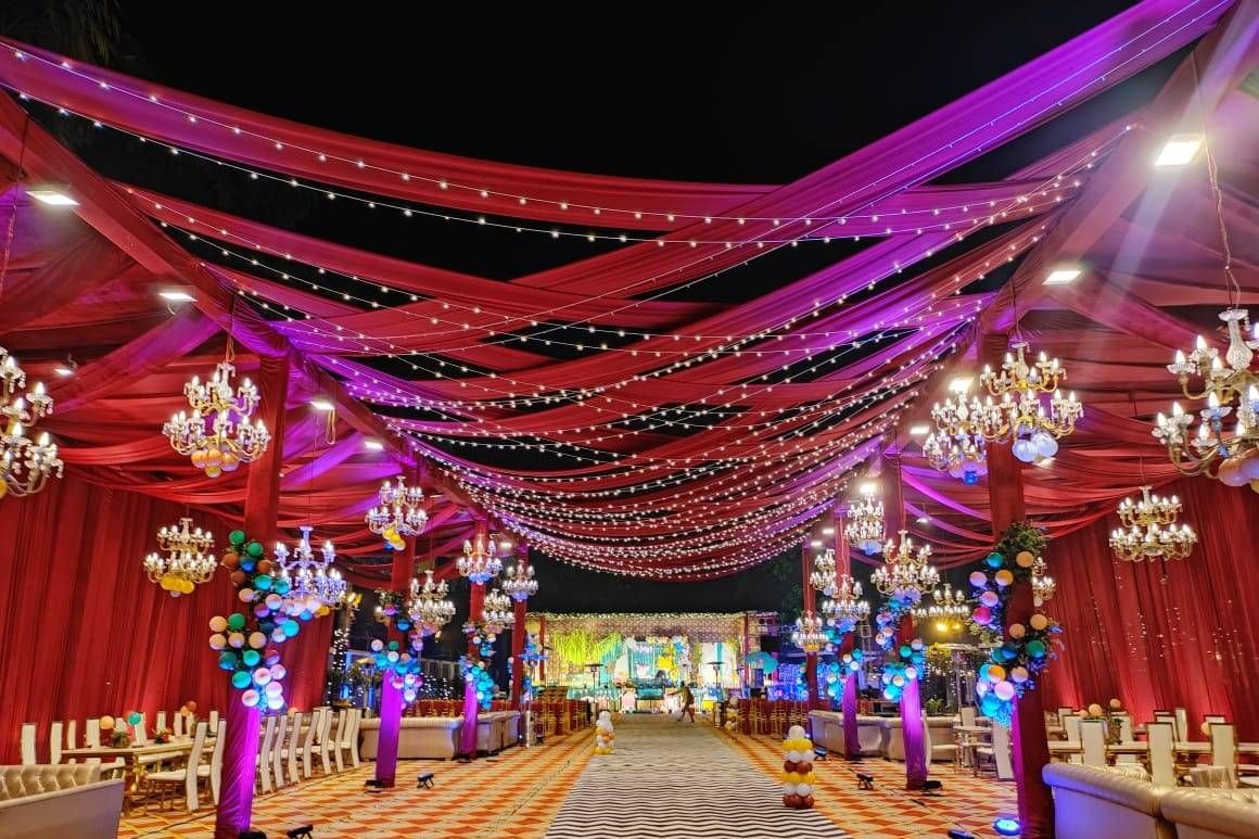 Wedding mandap at Forest Club, Gorakhpur — see more on Instagram